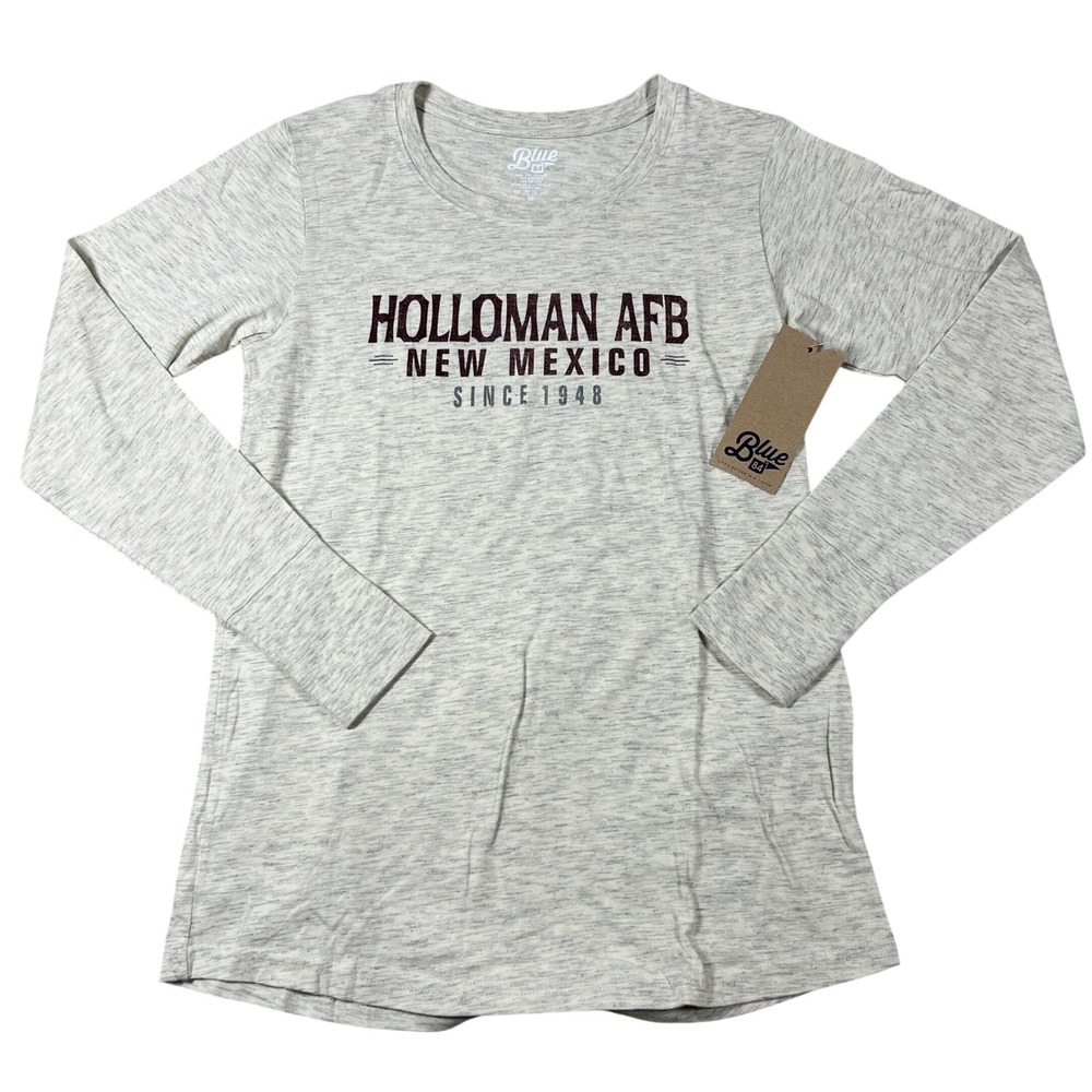 Blue 84 Holloman AFB New Mexico Graphic Long Sleeve Tee Oatmeal Heather Womens M